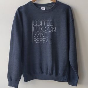 Coffee. Peloton. Wine. Repeat. Sweatshirt Gray S